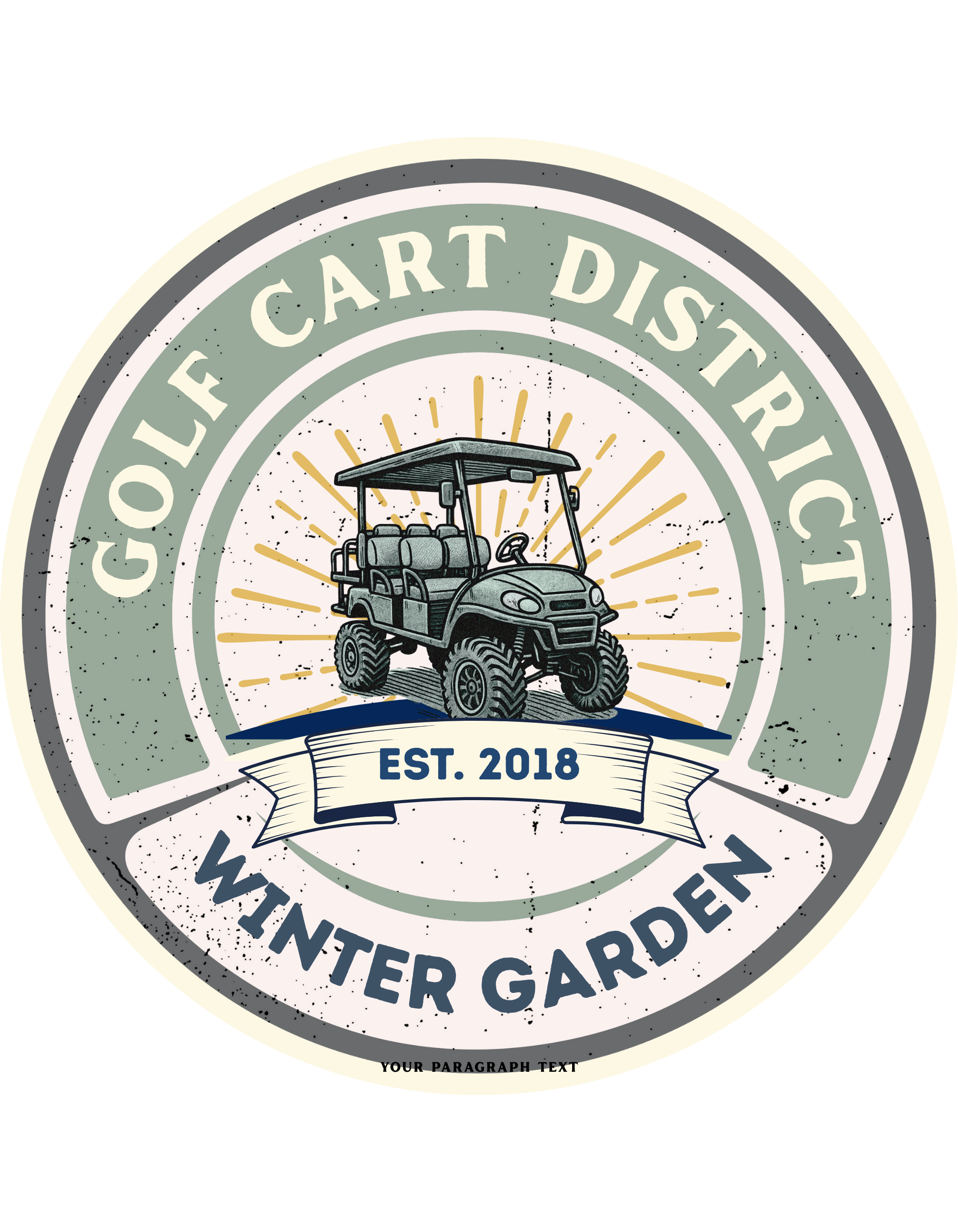 **Golf Cart District Green Logo