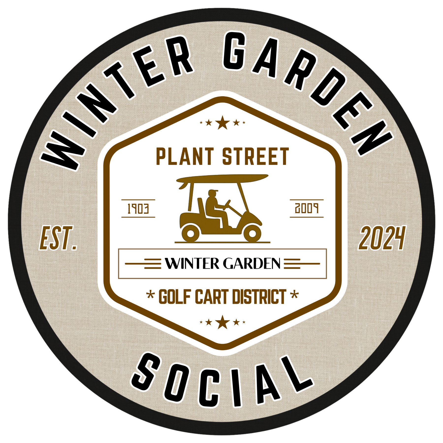 **WGS Badge Golf Cart District Plant Street