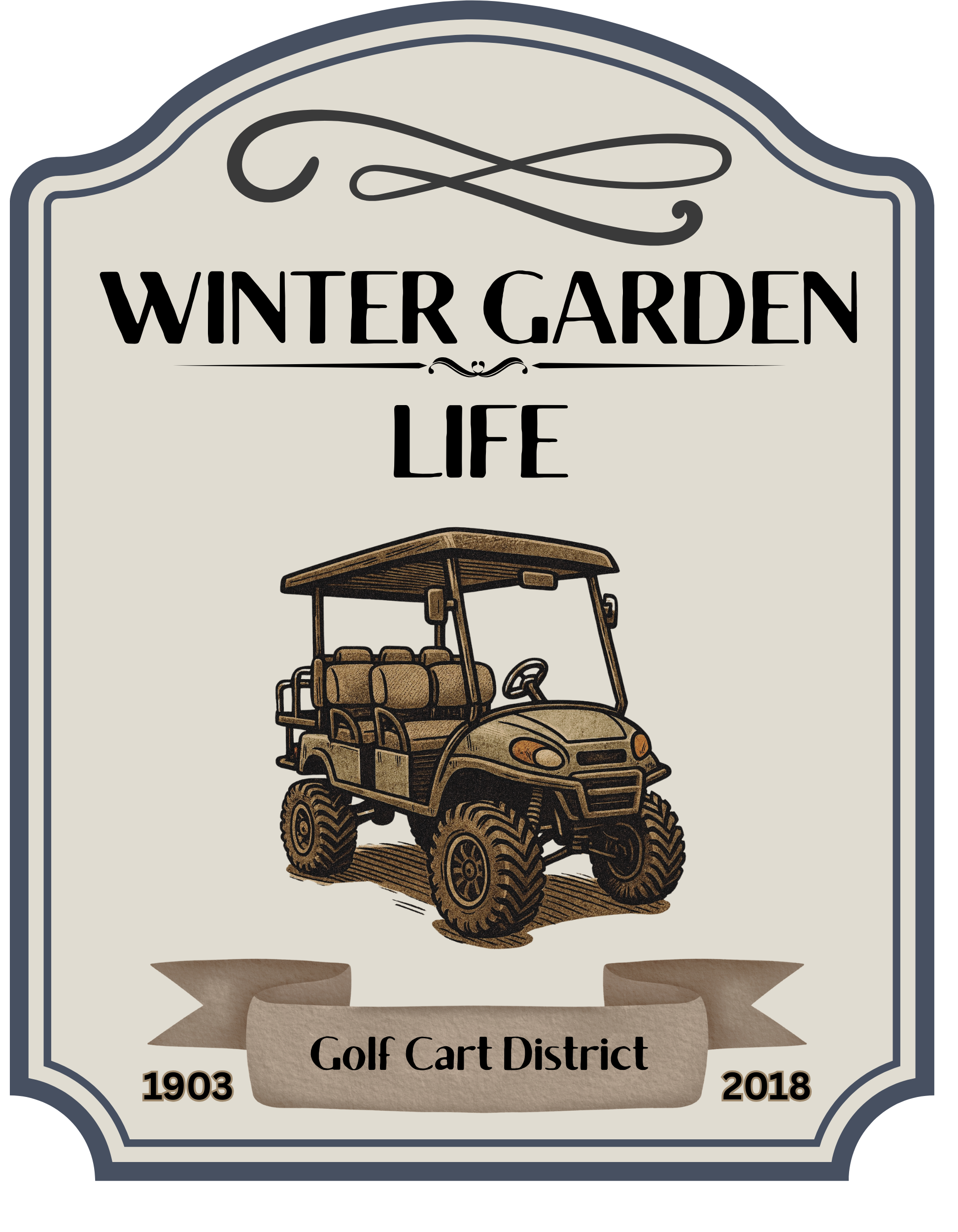 **Golf Cart District Vintage Emblem