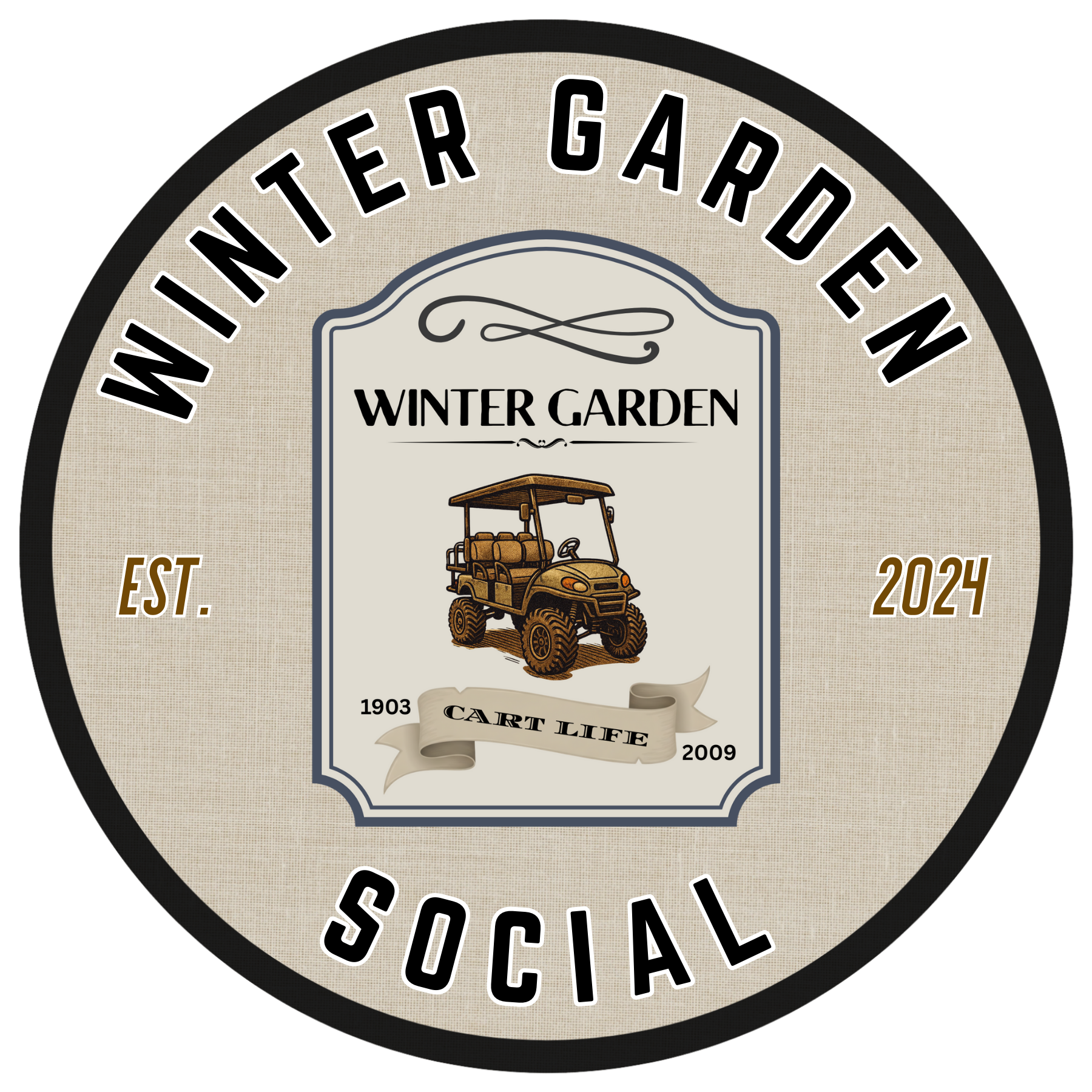 **WGS Badge Golf Cart District Vintage Emblem