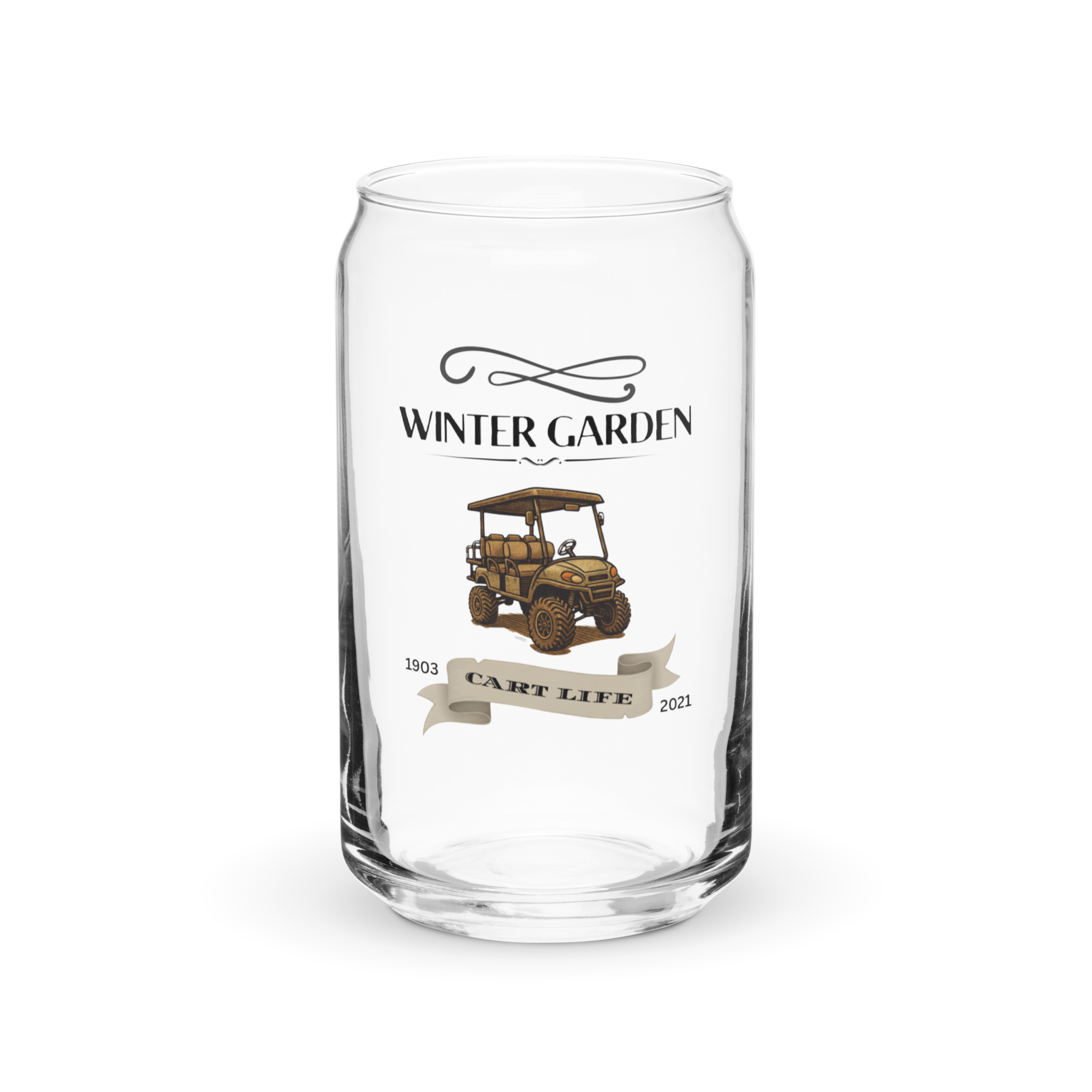 DTWG Vintage Cart Life - Can-shaped glass