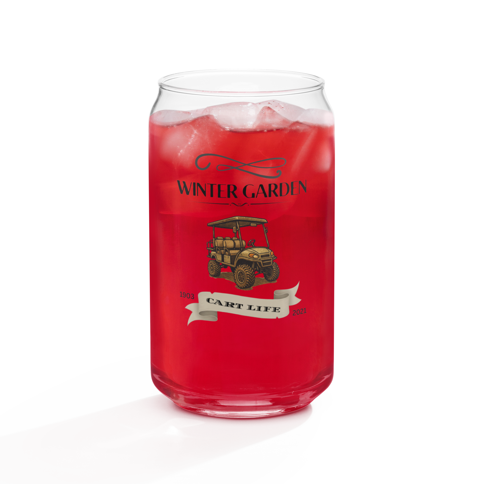 DTWG Vintage Cart Life - Can-shaped glass