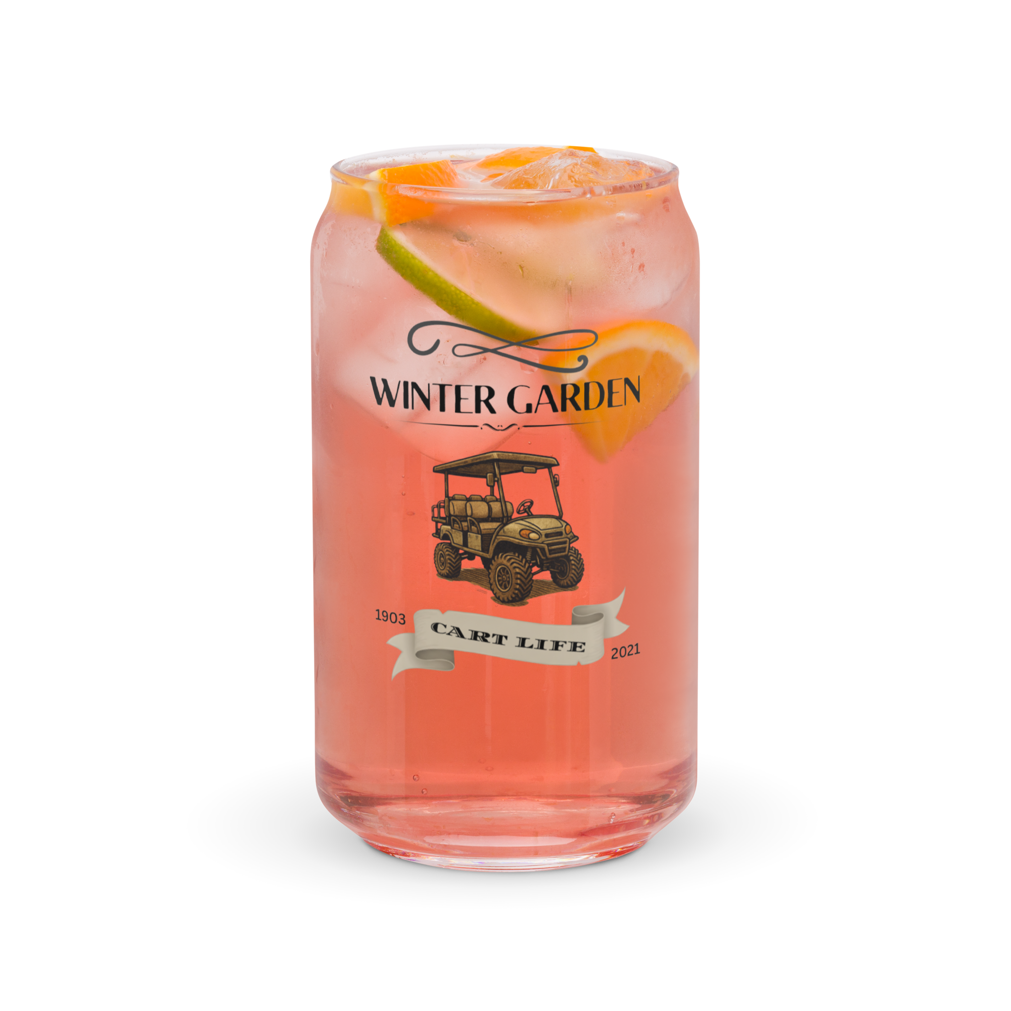 DTWG Vintage Cart Life - Can-shaped glass