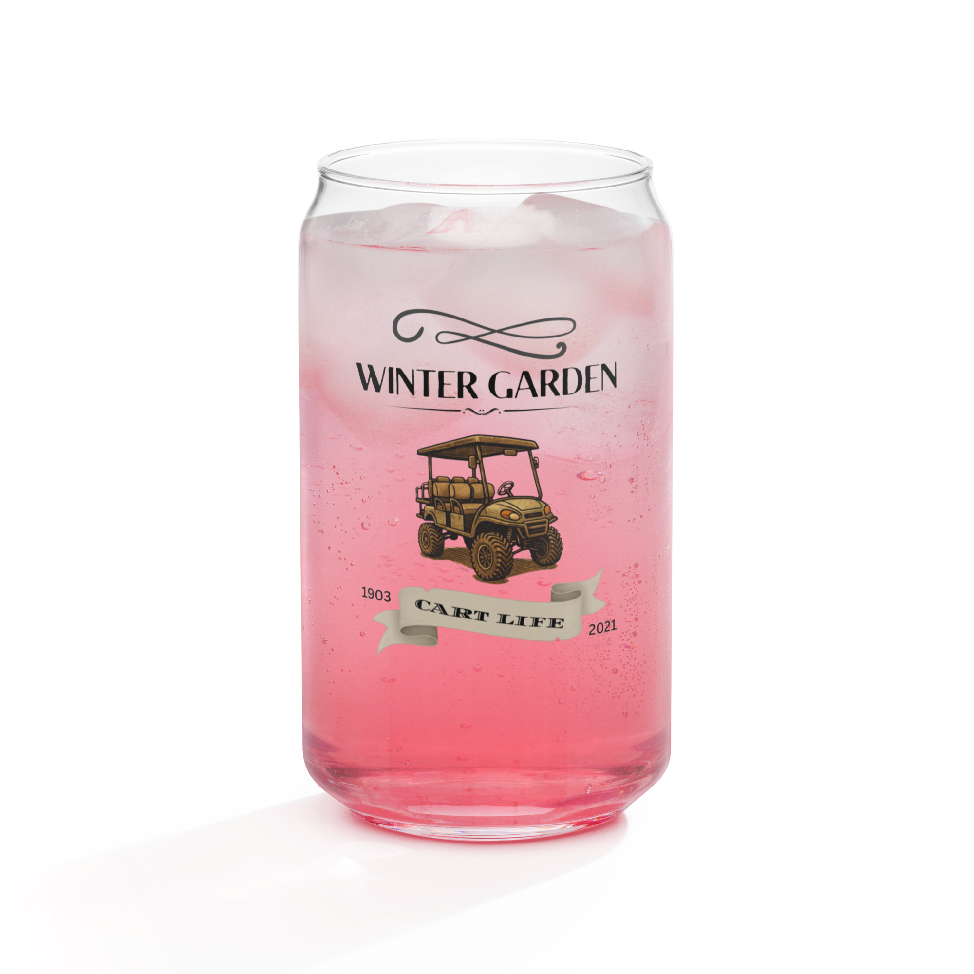 DTWG Vintage Cart Life - Can-shaped glass