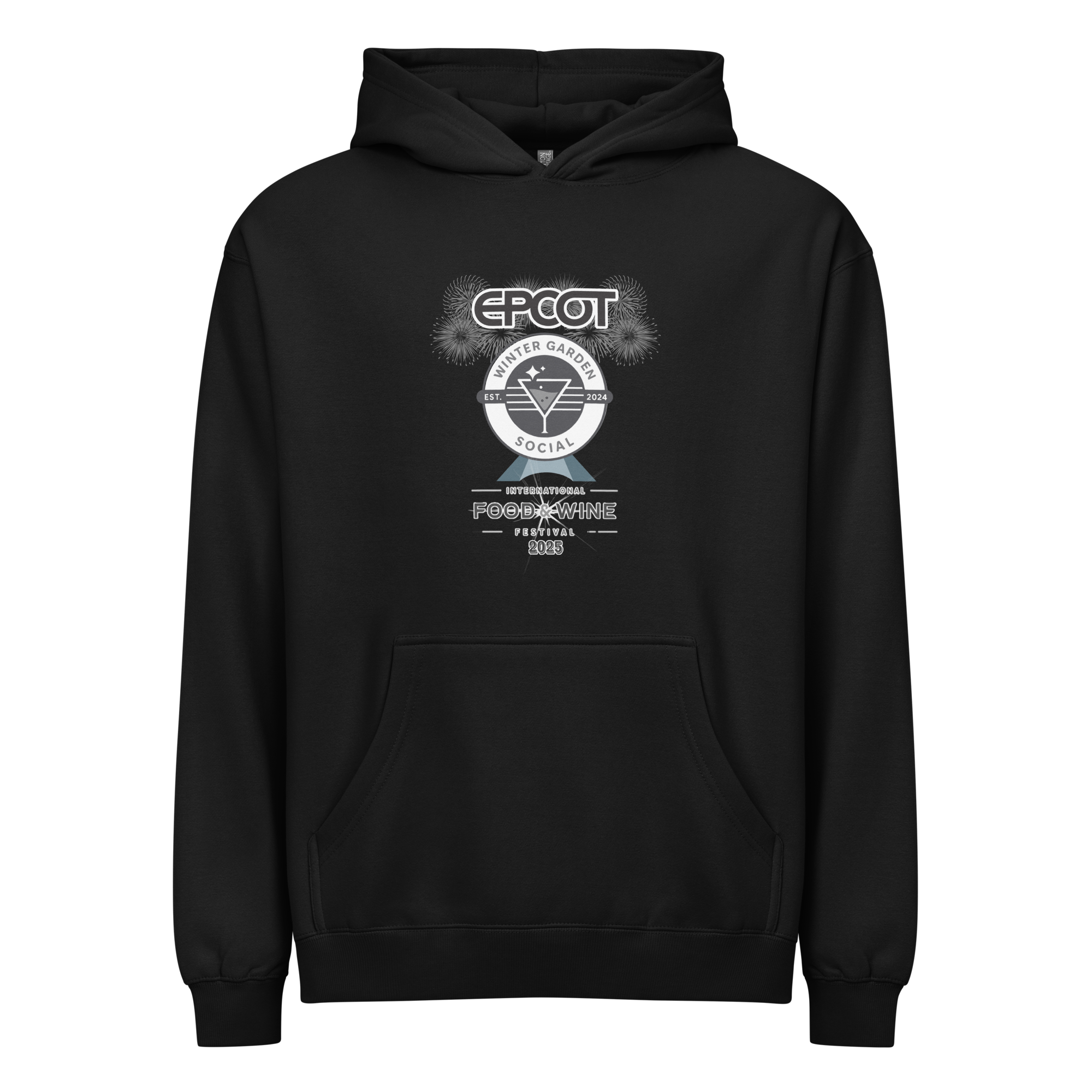 Food & Wine 2025 (B&W) - Men’s box hoodie