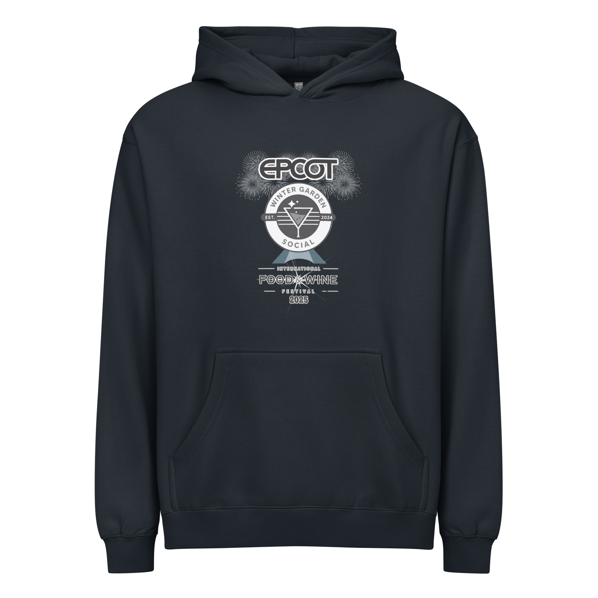 Food & Wine 2025 (B&W) - Men’s box hoodie