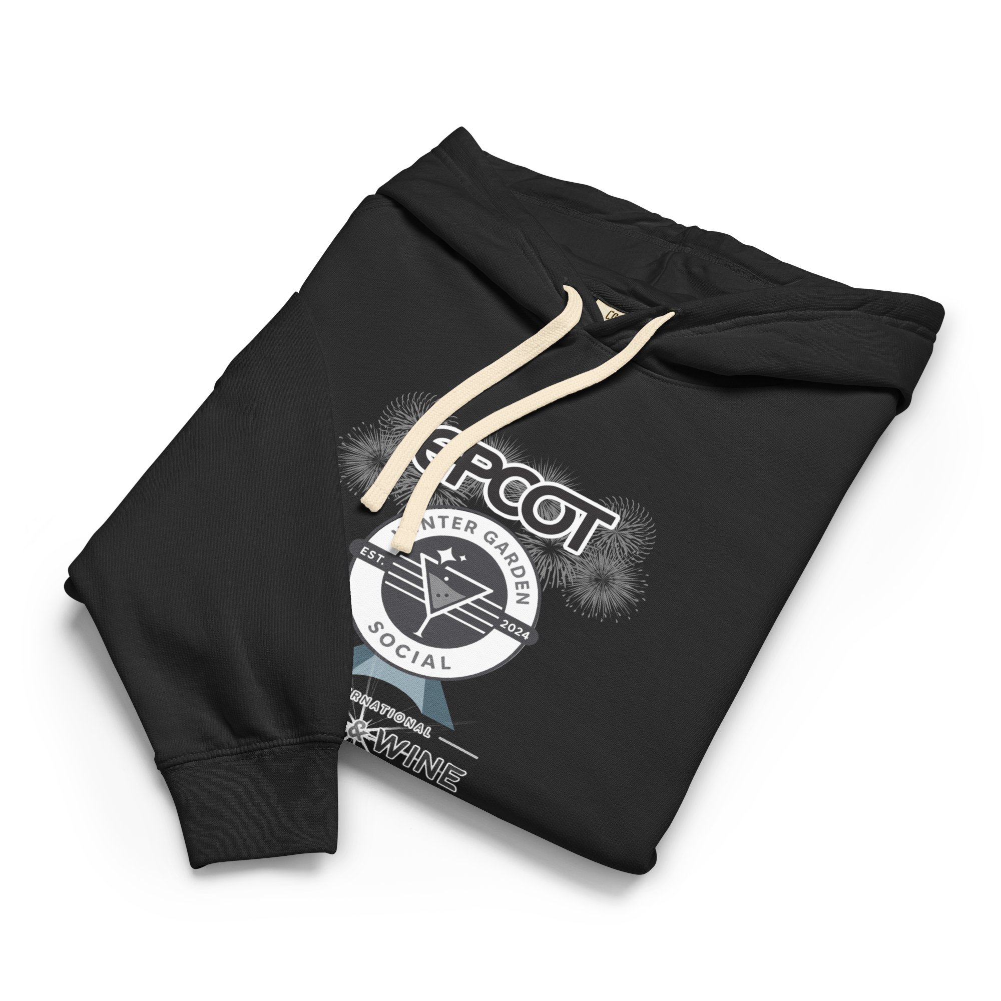 Food & Wine 2025 (B&W) - Unisex garment-dyed lightweight hoodie