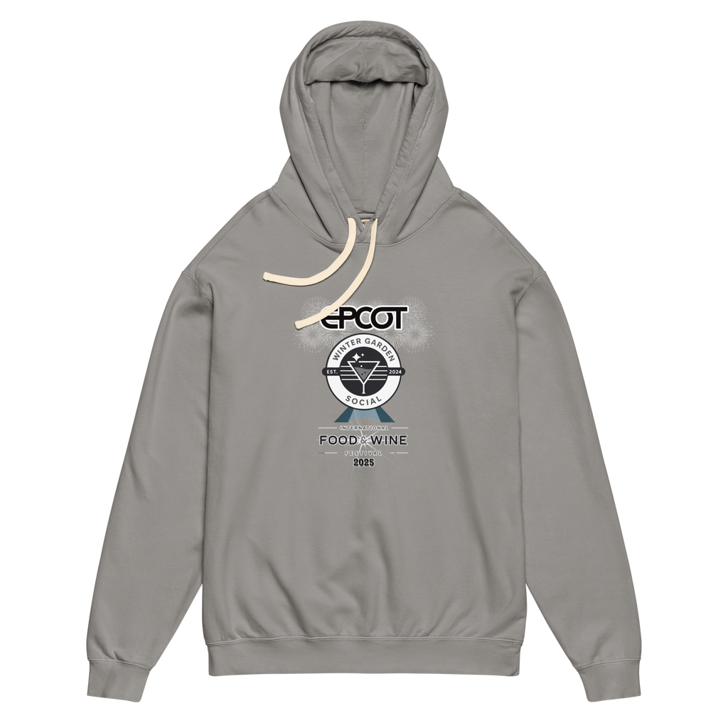 Food & Wine 2025 (B&W) - Unisex garment-dyed lightweight hoodie