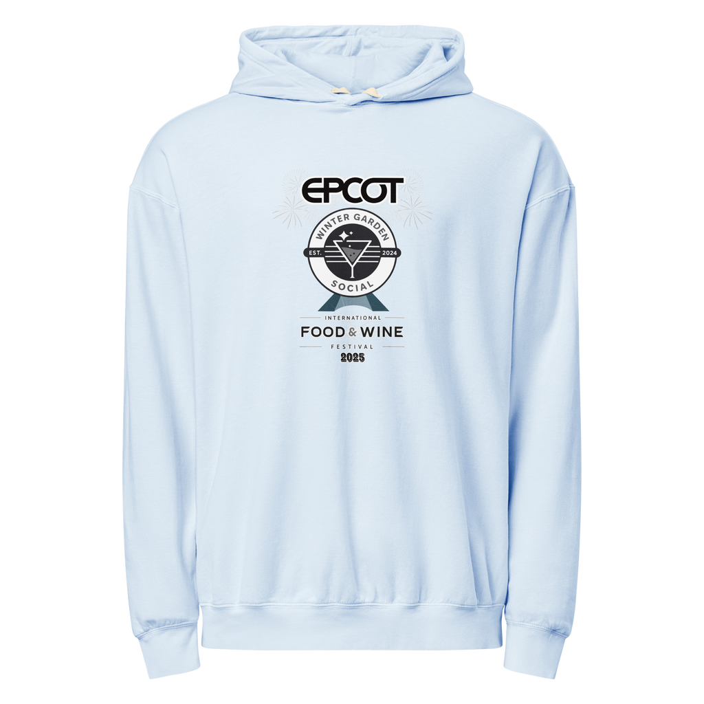 Food & Wine 2025 (B&W) - Unisex garment-dyed lightweight hoodie