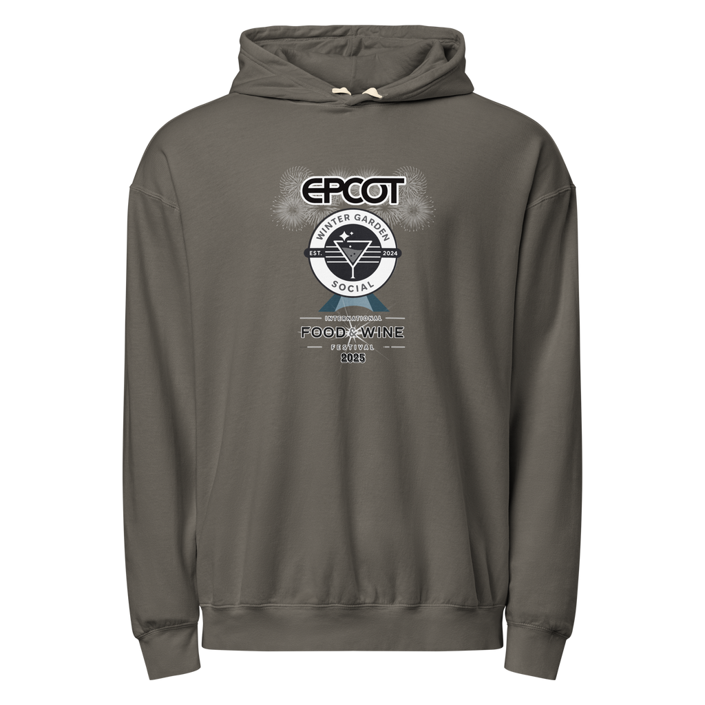 Food & Wine 2025 (B&W) - Unisex garment-dyed lightweight hoodie