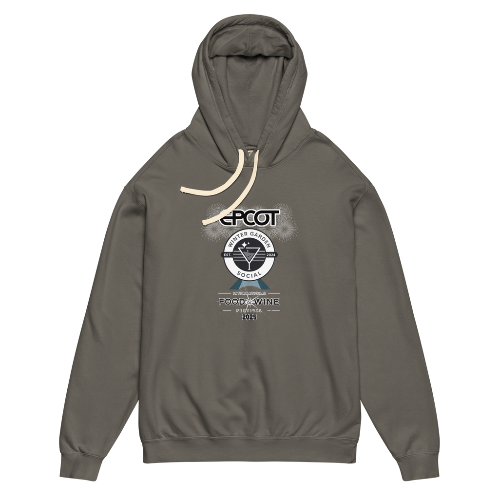 Food & Wine 2025 (B&W) - Unisex garment-dyed lightweight hoodie