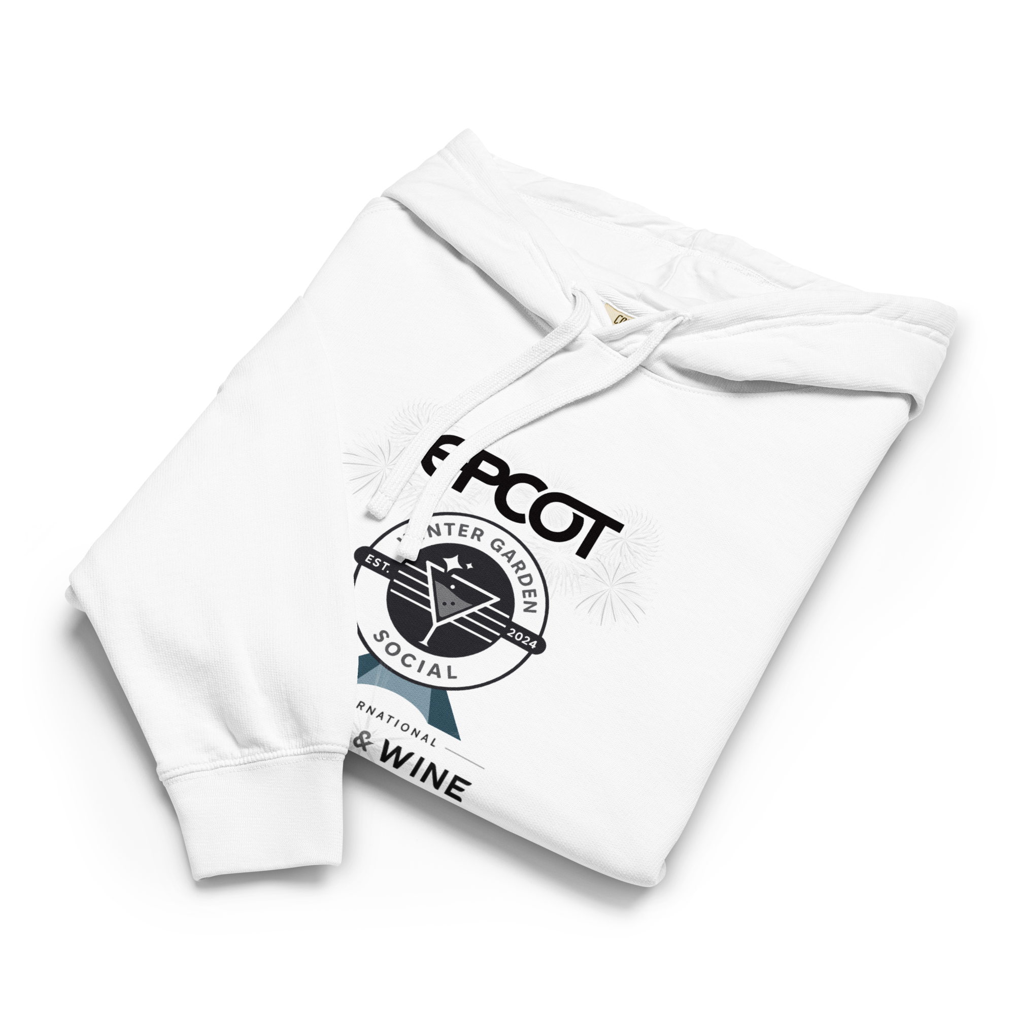 Food & Wine 2025 (B&W) - Unisex garment-dyed lightweight hoodie