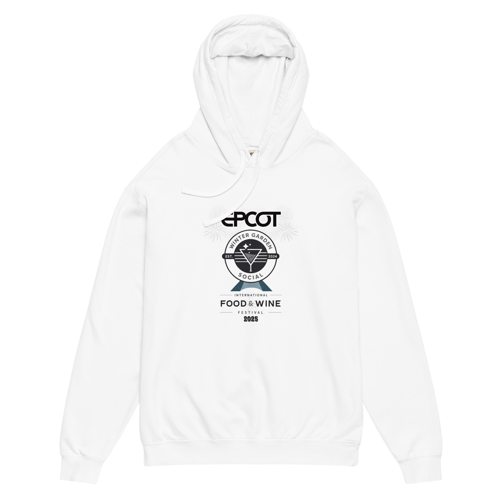 Food & Wine 2025 (B&W) - Unisex garment-dyed lightweight hoodie