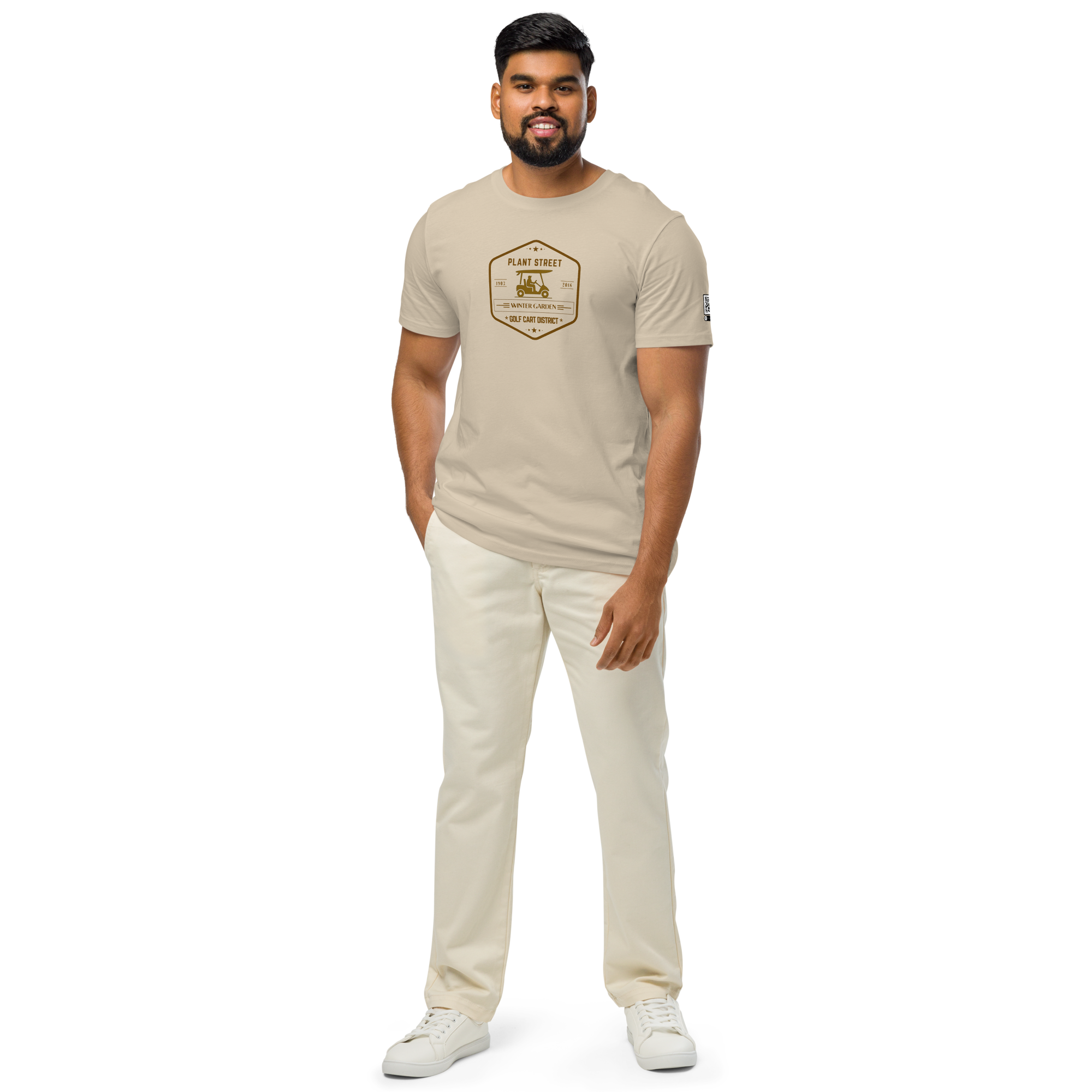 WGS Golf Cart District Hex Logo Plant Street (Vintage) (Front + Back) - Unisex organic mid-light t-shirt