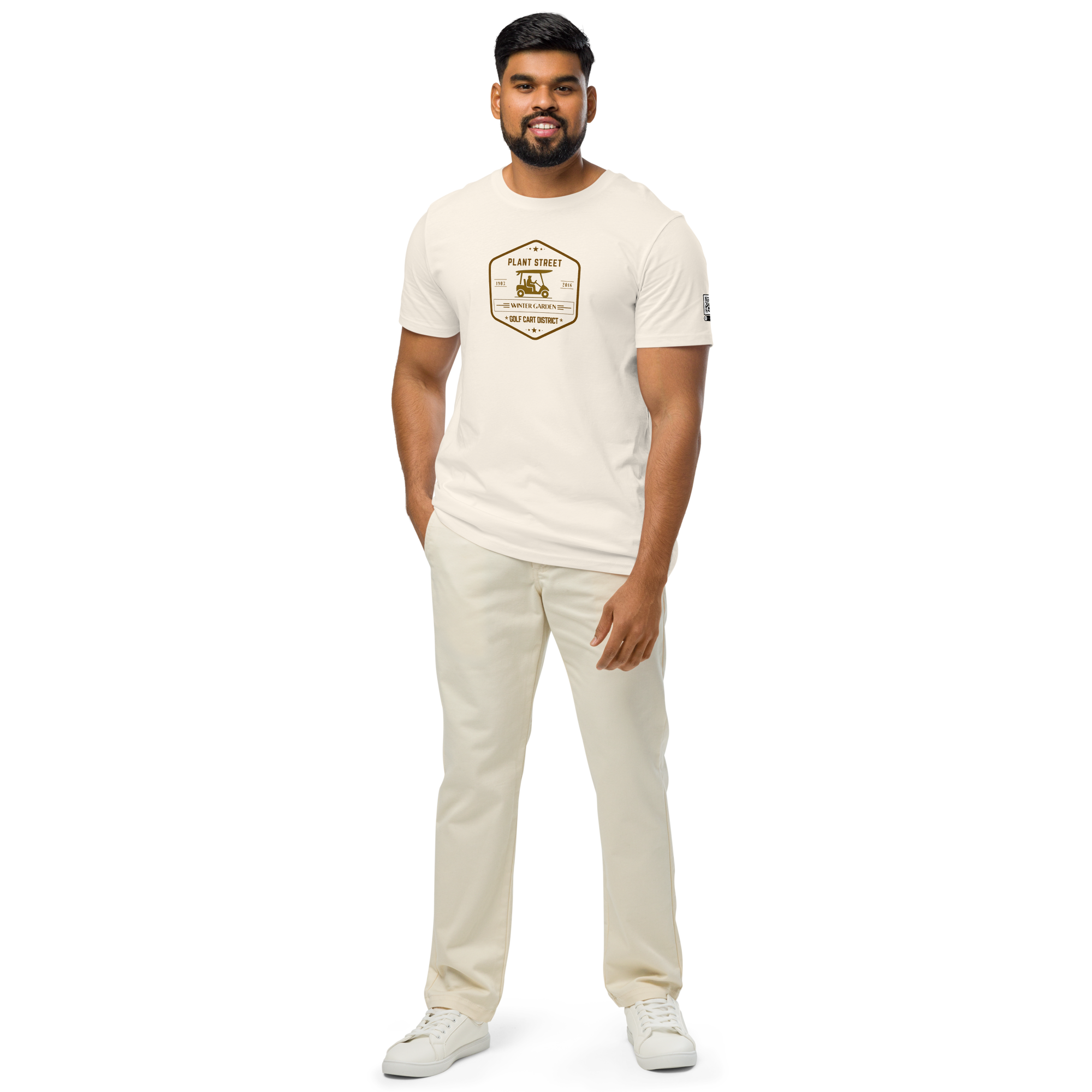 WGS Golf Cart District Hex Logo Plant Street (Vintage) (Front + Back) - Unisex organic mid-light t-shirt