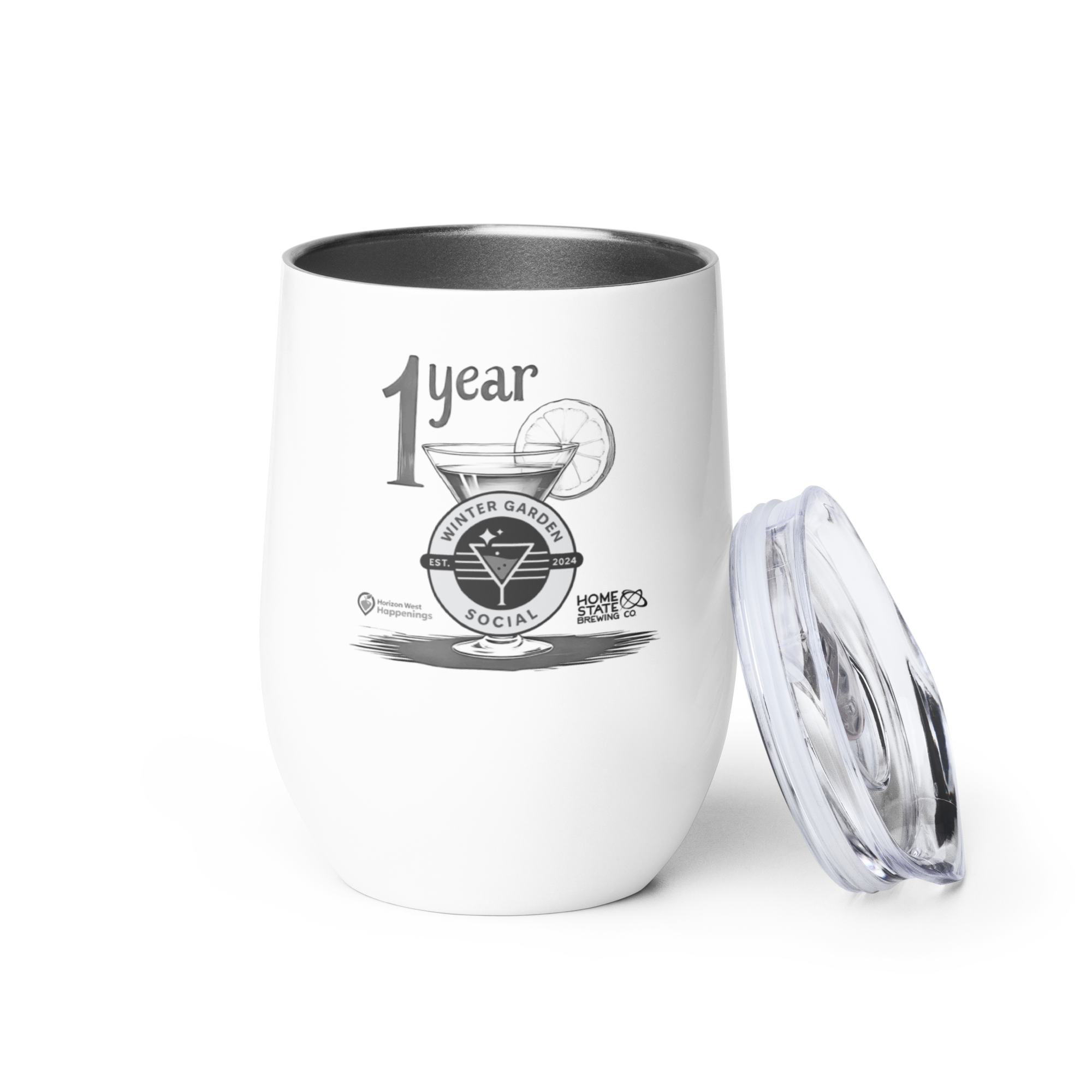 Food & Wine - Wine tumbler (B&W)
