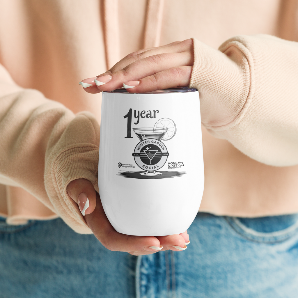 Food & Wine - Wine tumbler (B&W)