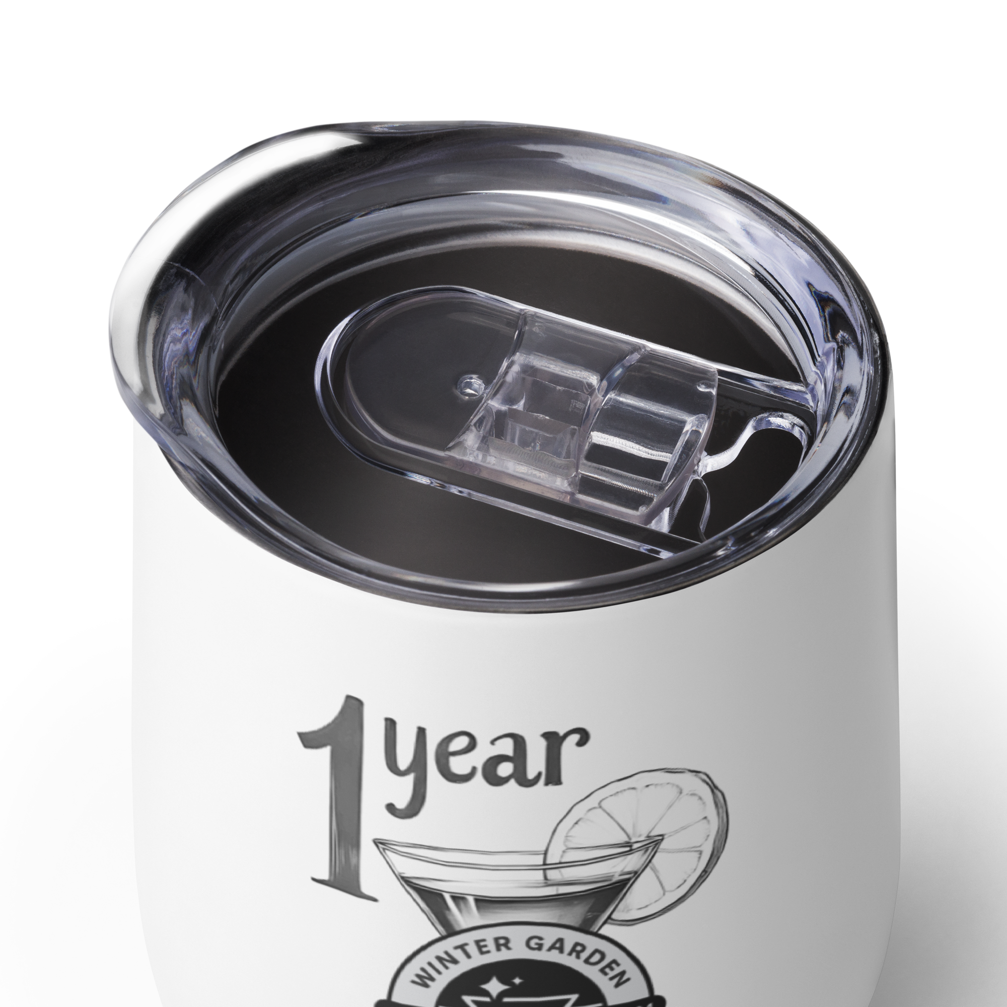 Food & Wine - Wine tumbler (B&W)